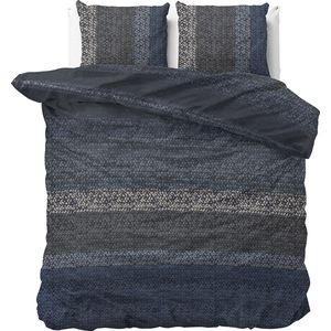 Dreamhouse Flanel Gradient Knits - Dekbedovertrekset - Lits-Jumeaux - 240x200/220 + 2 kussenslopen 60x70 - Blauw