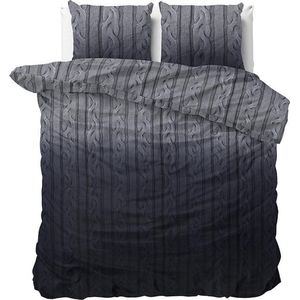 Dreamhouse Flanel Dante - Dekbedovertrekset - Lits-Jumeaux - 240x200/220 + 2 kussenslopen 60x70 - Antraciet