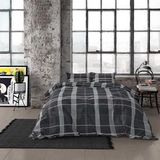 Dekbedovertrek - Grijs - Katoen - 240x200 cm