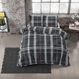 Dekbedovertrek - Blauw - Katoen - 1 Persoon