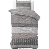 Dekbedovertrek - Grijs - Katoen - 140x200 cm