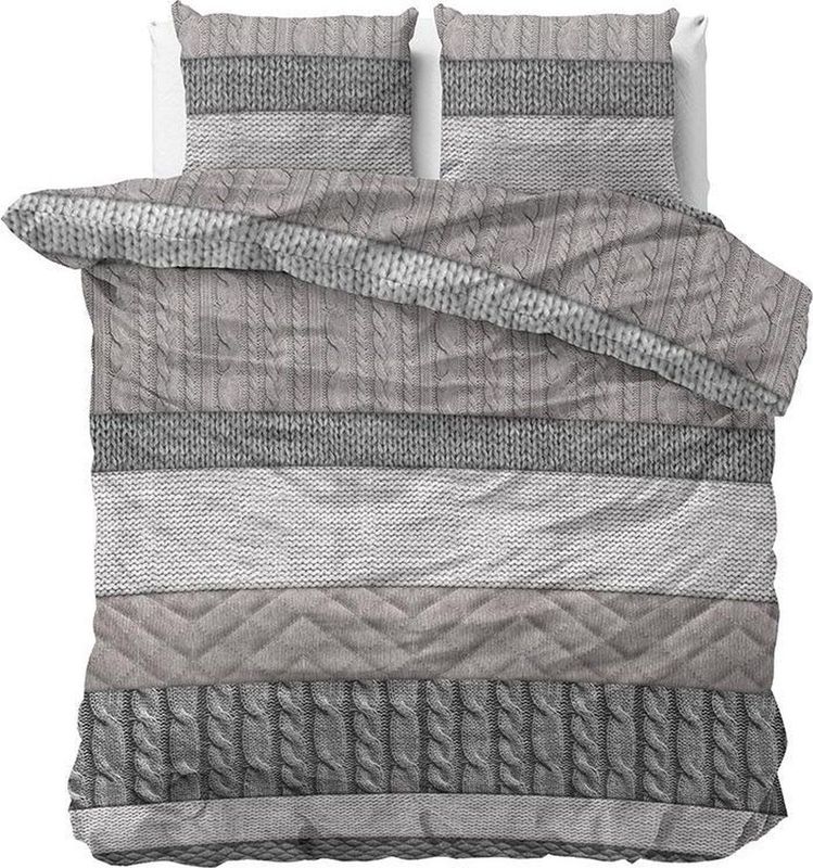 Dreamhouse - Elin - Dekbedovertrekset - Taupe - 100% Katoen Flanel - 200x200/220 + 2 Kussenslopen 60x70