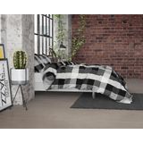 Dekbedovertrek Flanel Steef Antraciet - 200x200/220