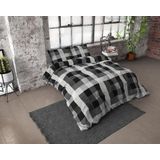 Dekbedovertrek Flanel Steef Antraciet - 200x200/220