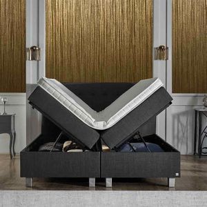 Dreamhouse® Shurgard Boxspring met Opbergruimte – Bed - 160 x 200 cm - Antraciet