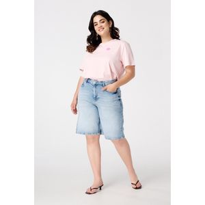 MS Mode - Korte Spijkerbroek - Lichtblauw - Met Stretch