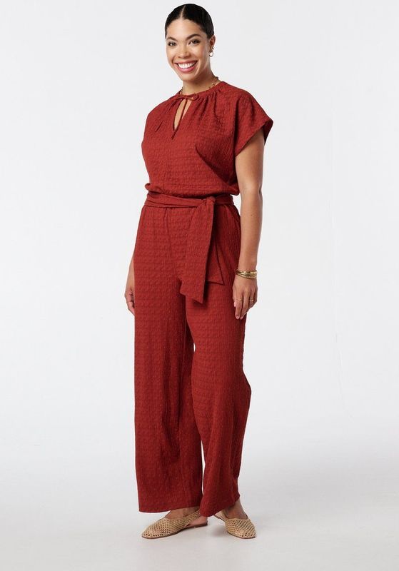 Ombre - Heren Tussenjas - Brickrood - Polyester - Voorzakken met Ritsen