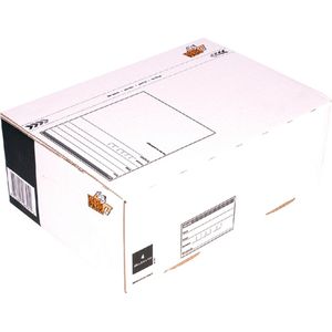 Postpakketbox 4 CleverPack 305x215x110mm wit pak à 25 stuks