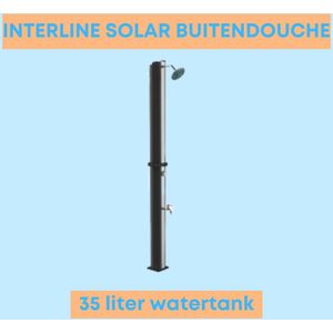 Interline Buitendouche / Tuindouche - Solar - Op zonne-energie - Zwart - 35 Liter Watertank - Hexagon