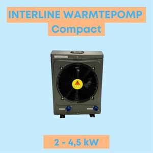 Interline Inverter Warmtepomp - Zwembadverwarming - 2 - 4,5KW - 32mm / 38mm aansluiting