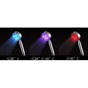 Douchekop | Handdouche |LED Shower | Chrome | Met gekleurde LED Verlichting | Kleuren bij watertemperatuur