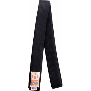 Zwarte band voor budo Nihon | zware kwaliteit (Maat: 240)
