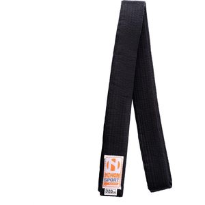 Zwarte band voor budo Nihon | zware kwaliteit (Maat: 260)