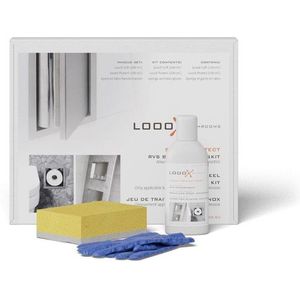 Looox Clean RVS behandelingskit - met spons en handschoenen CLEAN570-580
