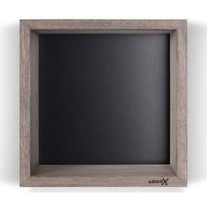 Looox Wood collection wand BoX 30x30cm met achterplaat zwart mat eiken zwart mat WBOX30MZ