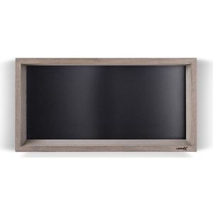 Looox Wooden BoX 60x30 cm, massief eiken old grey, achterplaat mat zwart