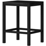 Badkamer kruk looox wooden stool met frame 35x30x45 cm massief eiken old grey mat zwart