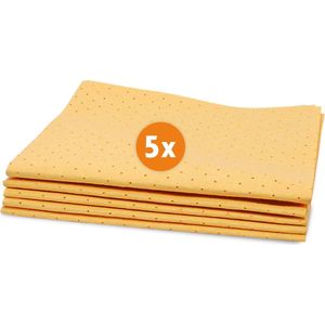 LaundrySpecialist Zeem 5 stuks - Hoogwaardige Schoonmaakdoekjes - Geperforeerde zeem 40x38 cm - Extra duurzaam