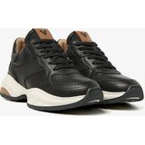 VIA VAI Pepper Britt Sneakers - Zwart - Leer en Mesh - Chunky Zool