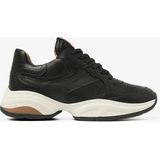 VIA VAI Pepper Britt Sneakers - Zwart - Leer en Mesh - Chunky Zool