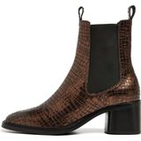 Via Vai - Zoey Scott - Enkellaarsjes - Bruin - Leer