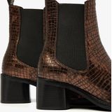 Via Vai - Zoey Scott - Enkellaarsjes - Bruin - Leer