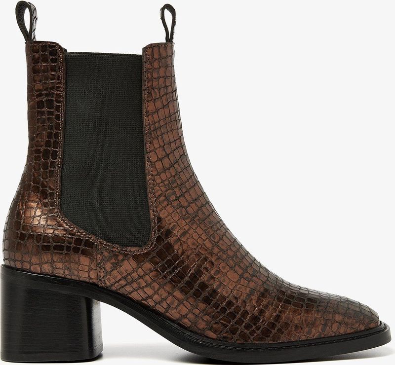 Via Vai - Zoey Scott - Enkellaarsjes - Bruin - Leer