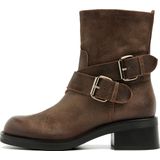 Via Vai - Nena Li - Biker Boots - Bruin - Leer