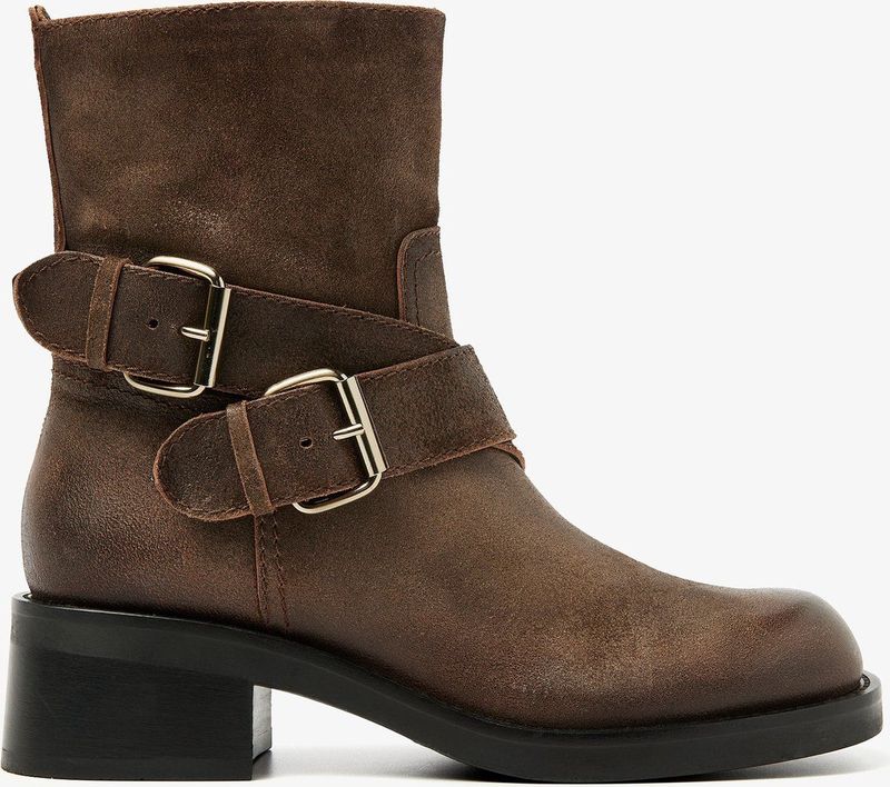 Via Vai - Nena Li - Biker Boots - Bruin - Leer