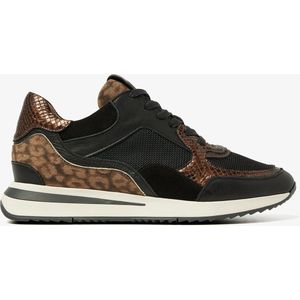 VIA VAI Nora Sooth Sneakers - Zwart Luipaardprint - Leren Binnenvoering - Handgemaakt in Portugal