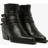 VIA VAI - Do Livia - Enkellaarsjes - Zwart - Leer