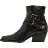 VIA VAI - Do Livia - Enkellaarsjes - Zwart - Leer