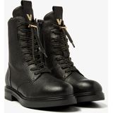 Via Vai - Juliette Abby - Enkellaarsjes - Zwart - Leer