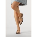 Via Vai - Jazz Valerie - Slingbackballerina's - Beige/Bruin - Leer - Luipaardprint