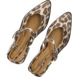 Via Vai - Jazz Valerie - Slingbackballerina's - Beige/Bruin - Leer - Luipaardprint