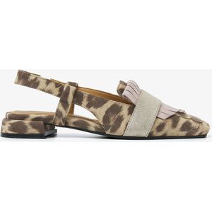 VIA VAI Julie Lindi Sandalen - Luipaardprint - Suède - Leren Details