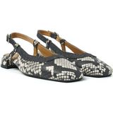 Via Vai - Julie Xena Sandalen - Zwart - Leer - Slingback met Verstelbaar Hielbandje