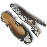 Via Vai - Julie Xena Sandalen - Zwart - Leer - Slingback met Verstelbaar Hielbandje