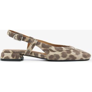 Julie Xena - Slingbacks - Luipaardprint - Hoogwaardig Leer - Handgemaakt in Portugal