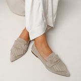 VIA VAI Lola Oakley Instappers - Grijs - Suède - Lichtgewicht Zool