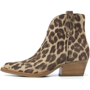 Via Vai - Do Gemma - Enkellaarsjes - Bruin - Leer - Trendy Luipaardprint