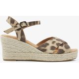 Via Vai - Luisa Tiana Espadrilles - Bruin - Leer - Gekruiste Banden