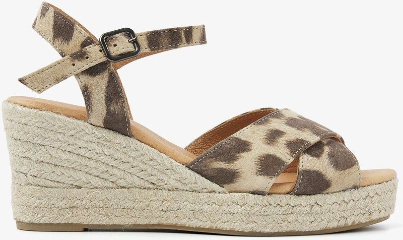 Via Vai - Luisa Tiana Espadrilles - Bruin - Leer - Gekruiste Banden