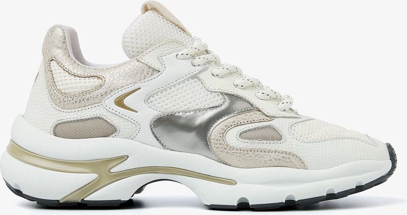 VIA VAI Vesper Due Sneakers - Beige - Leer en Mesh - Chunky Zool