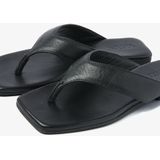 VIA VAI Kiki Berry Slippers - Zwart - Leer - Handgemaakt in Turkije