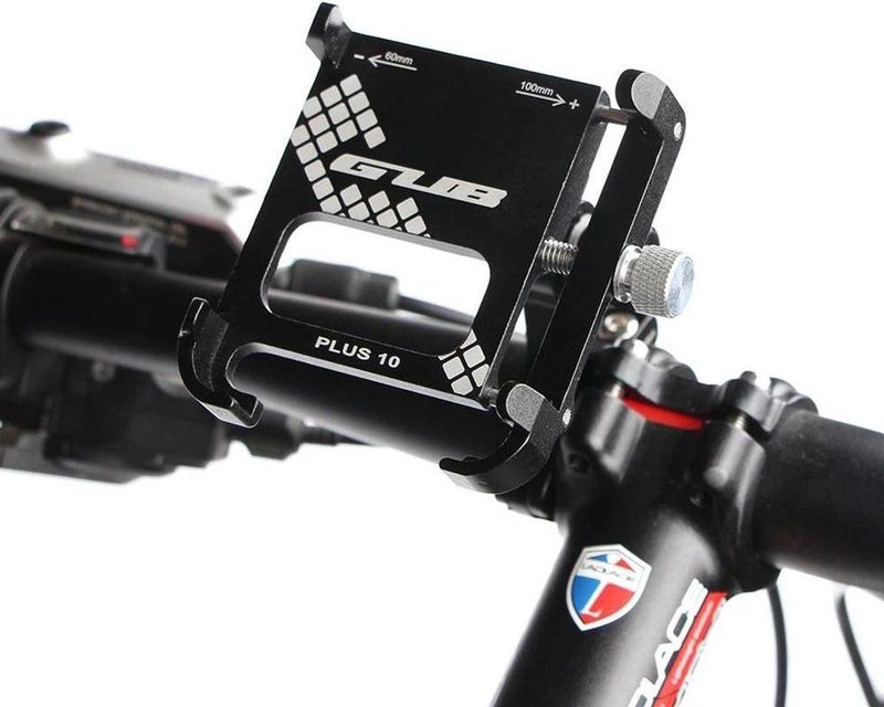 GUB - Plus 10 - Universele Draaibare Telefoon Fietshouder - Aluminium - Zwart