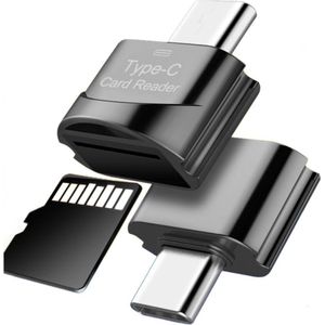 USB-C SD Kaartlezer - Laptop/Smartphone - Zwart