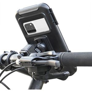 Waterbestendige Fiets Telefoonhouder Smartphones 4 tot 6,5 inch Zwart