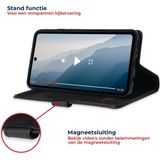 Rosso Deluxe - Samsung Galaxy A53 Hoesje - Echt Leer - Zwart