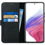 Rosso Deluxe - Samsung Galaxy A53 Hoesje - Echt Leer - Zwart